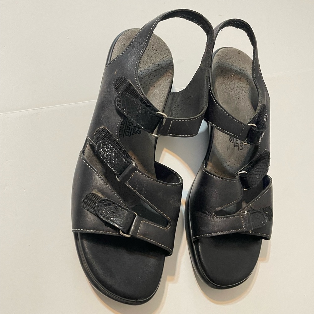 SAS TABBY BLACK TRIPAD Comfort Sandals Womens Size 8.5